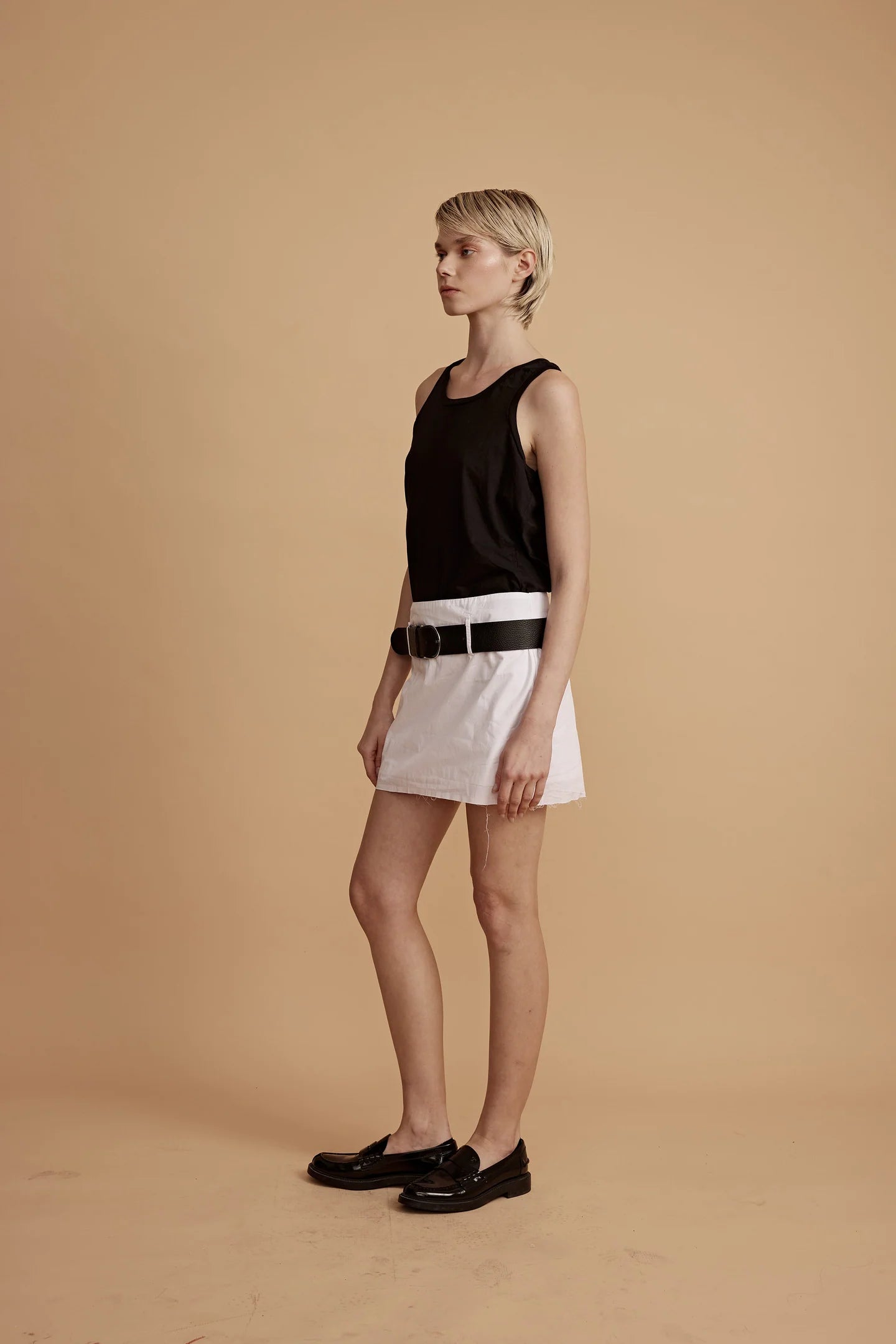 Echo Round Neck Tank Top | Black