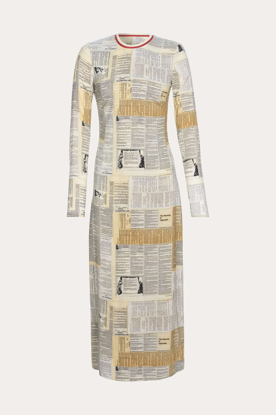 Rachel Comey Alma Newspaper Dress Long Sleeve Dress