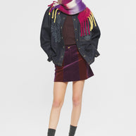 Antik Batik - Mini Skirt - Burgundy skirt 