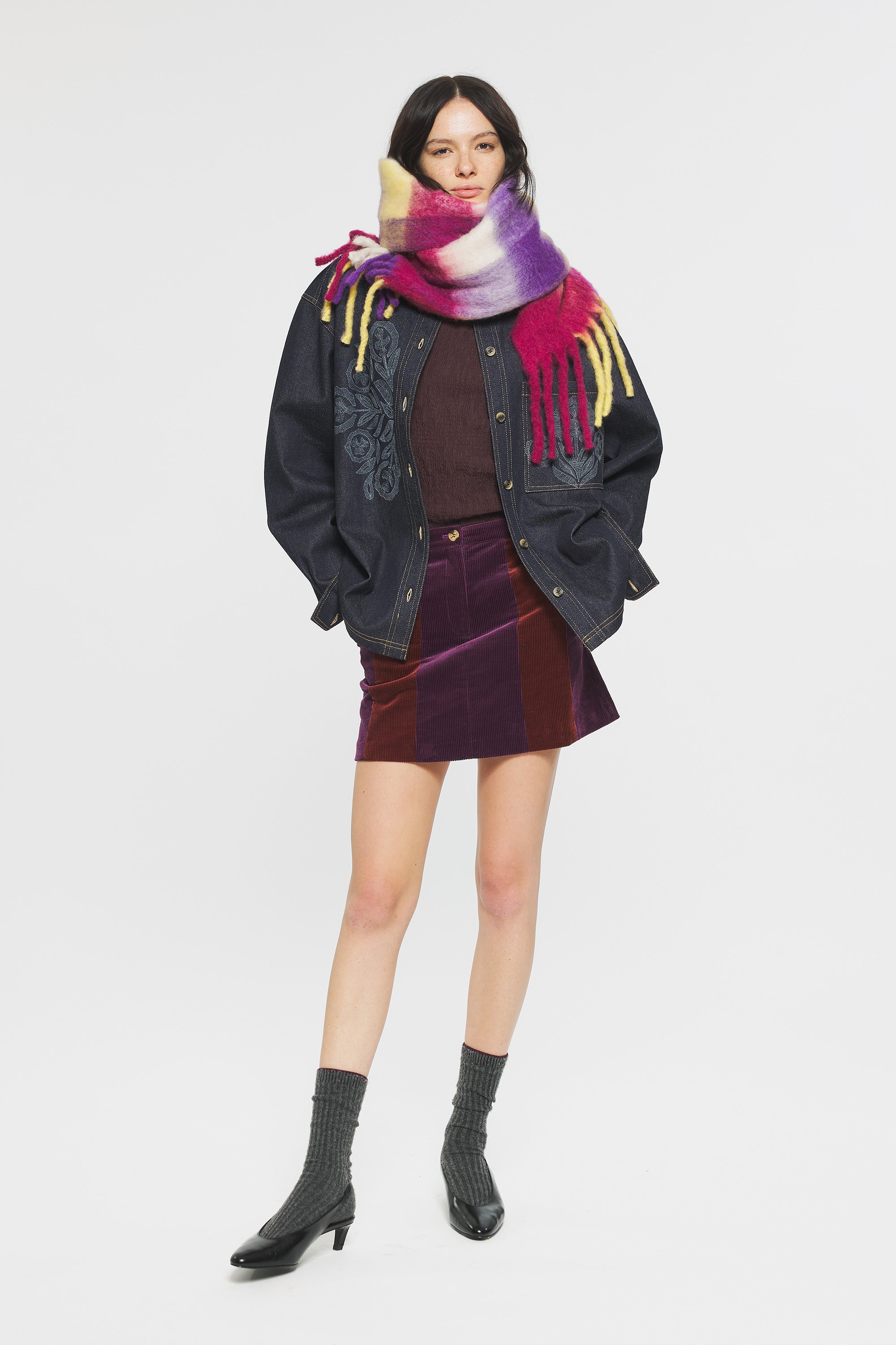 Antik Batik - Mini Skirt - Burgundy skirt 