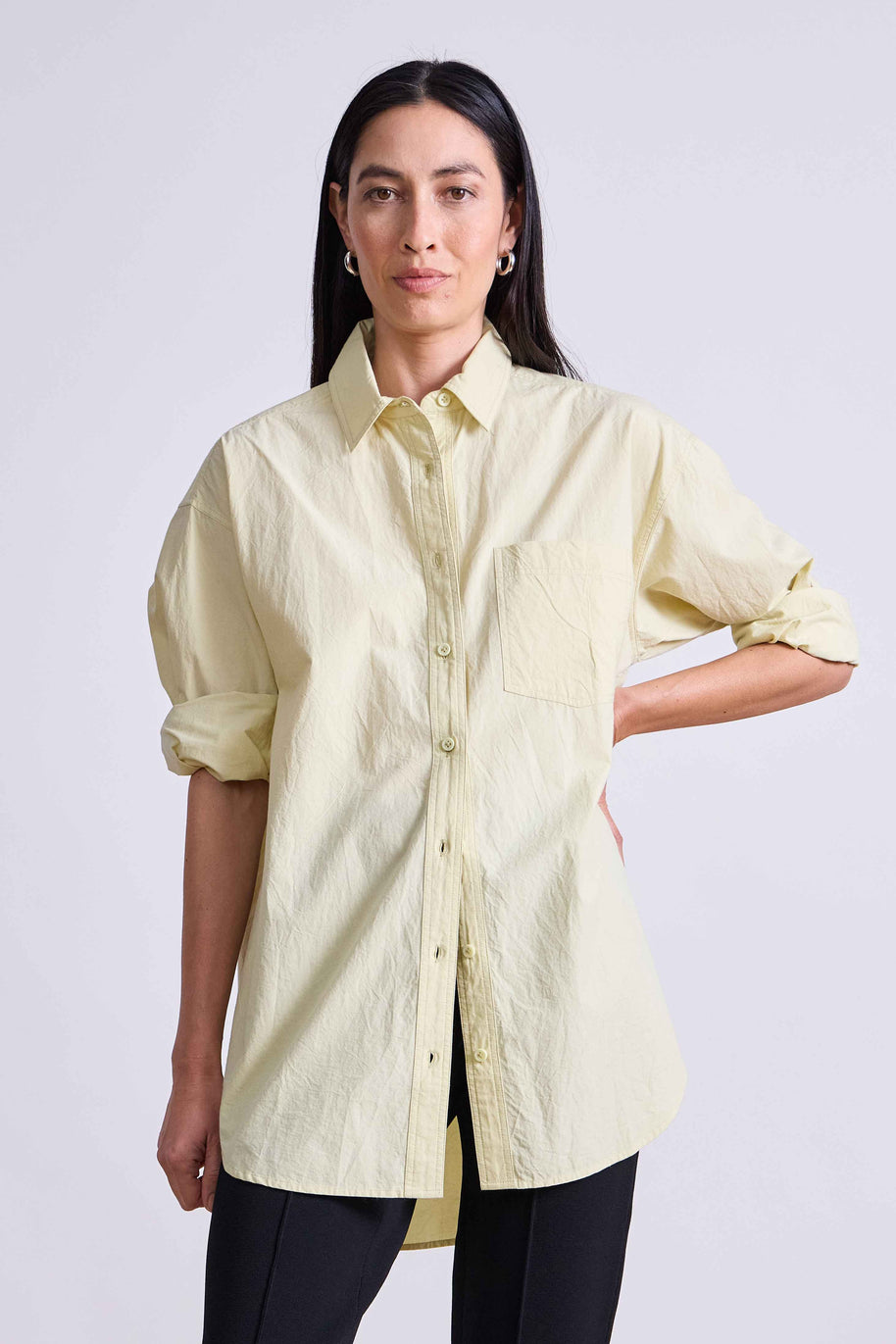 Oversized Button Down | Hay