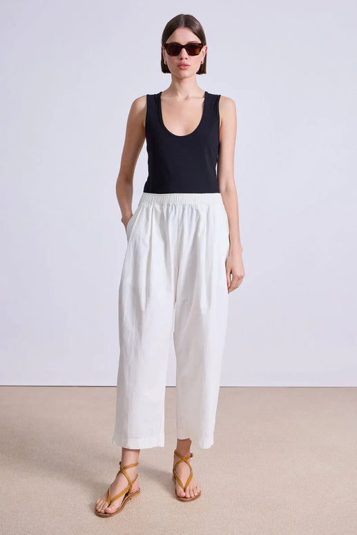 Apiece Apart Spa Pleat Pant in Cream