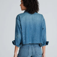 Askk NY Nantucket Shirt in Mullholand Cropped Denim Shirt 