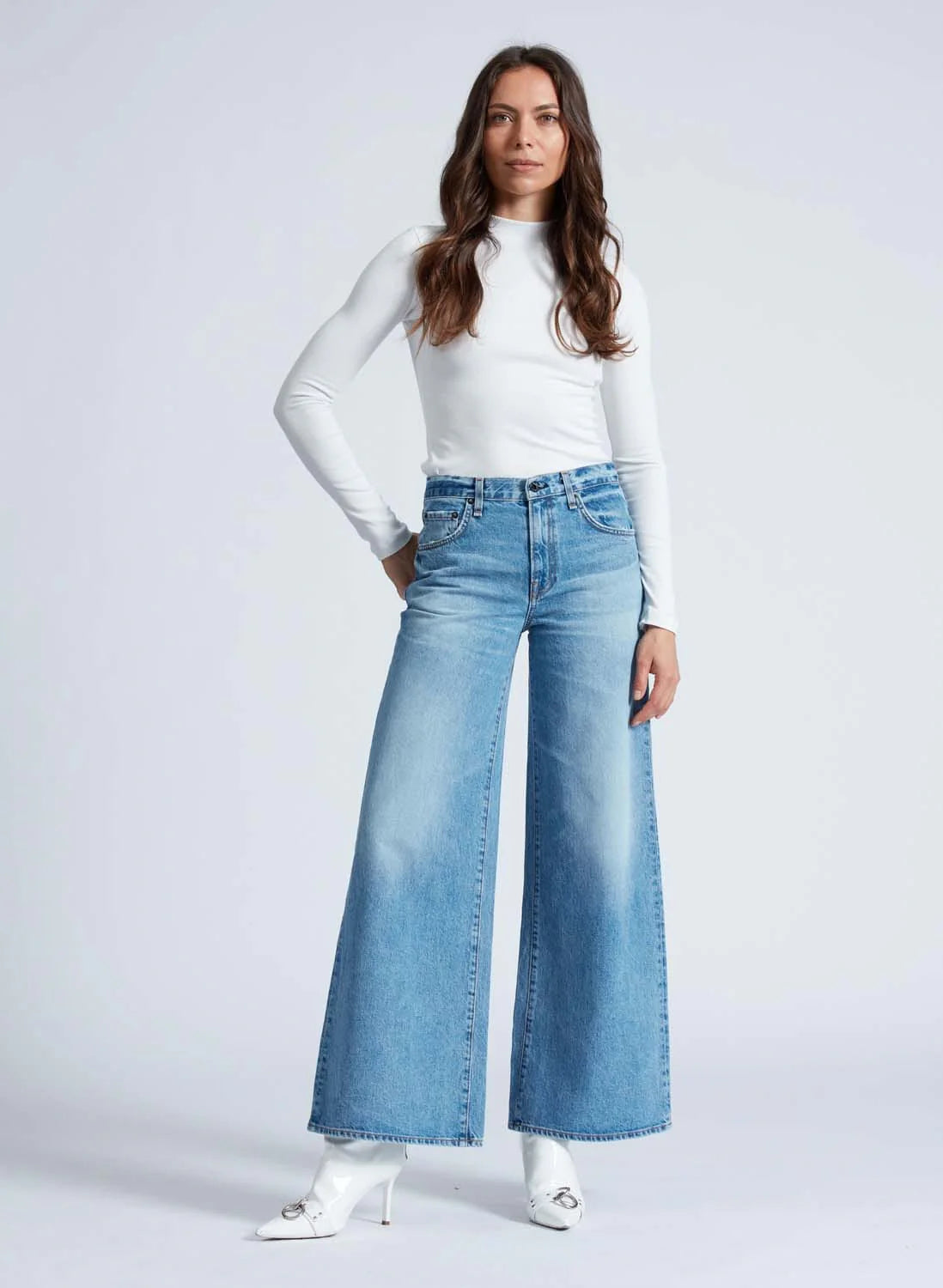 Askk Ny Atomic Wide Leg Jeans Light wash wide leg jeans 
