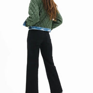 Askk NY Sailor Jean Black Resin Black Wide Leg Jeans 