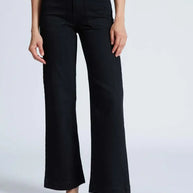 Askk NY Sailor Jean Black Resin Black Wide Leg Jeans 