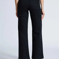 Askk NY Sailor Jean Black Resin Black Wide Leg Jeans 