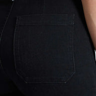 Askk NY Sailor Jean Black Resin Black Wide Leg Jeans 