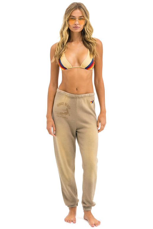 Aviator Nation Venice Surfer Sweatpants Faded Tan 