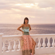 Lucent Drop Waist Maxi Dress