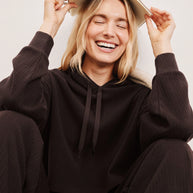 Breathe Easy Ribbed Cropped Hoodie