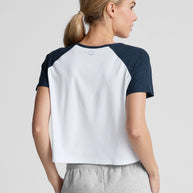 Beyond Yoga Featherweight Colorblock Tee in Nocturnal Navy