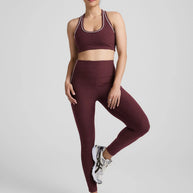 Beyond Yoga Spacedye Ready Midi Legging in Midnight Burgundy Heather 