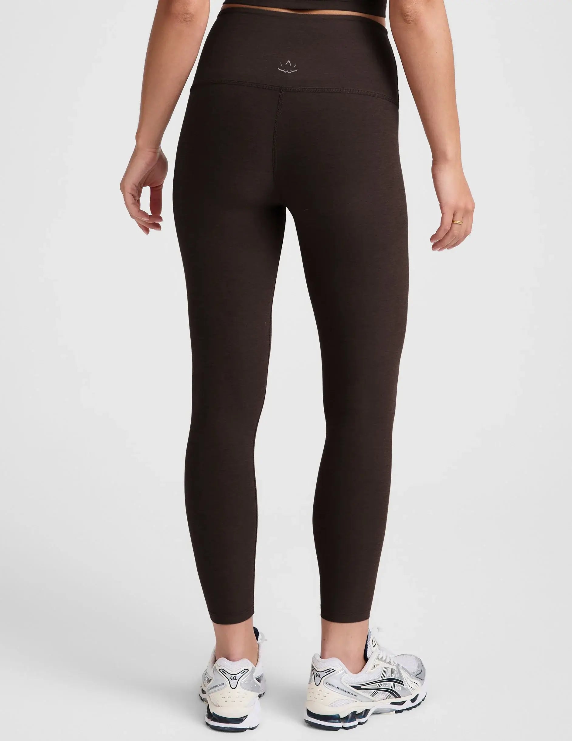 Spacedye Caught In The Midi High Waisted Legging | Dark Chocolate Heather