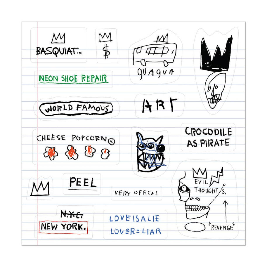 Basquiat's Notebooks sticker sheet 