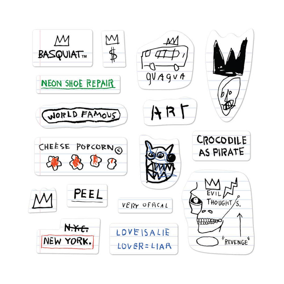 Basquiat's Notebooks sticker sheet 