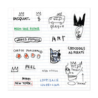Basquiat's Notebooks sticker sheet 