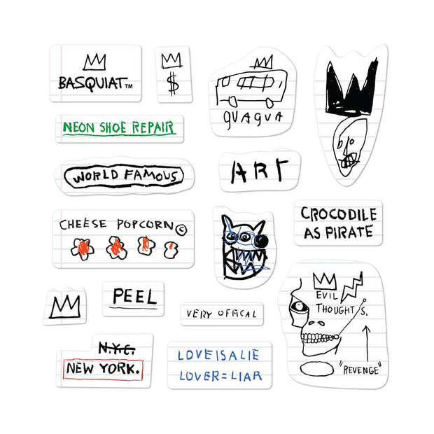 Basquiat's Notebooks sticker sheet 