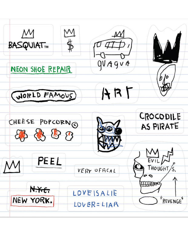 Basquiat's Notebooks sticker sheet 