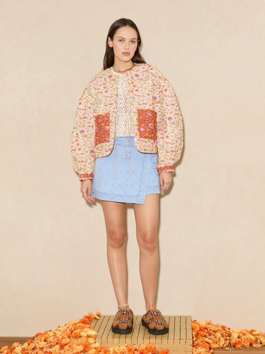Boteh Dylan Wrap Mini Skirt 