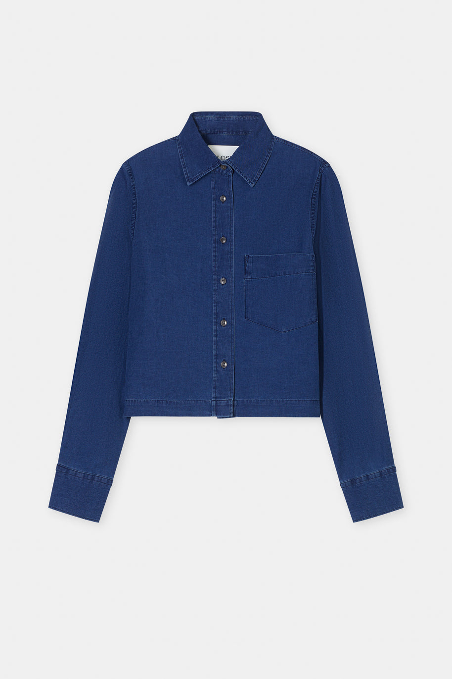 Cropped Classic Shirt | Dark Blue