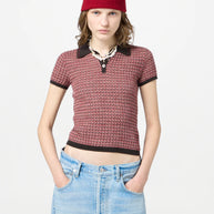 Chevron Shrunk Polo | Burnt Coco Combo