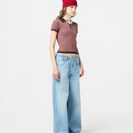 Chevron Shrunk Polo | Burnt Coco Combo