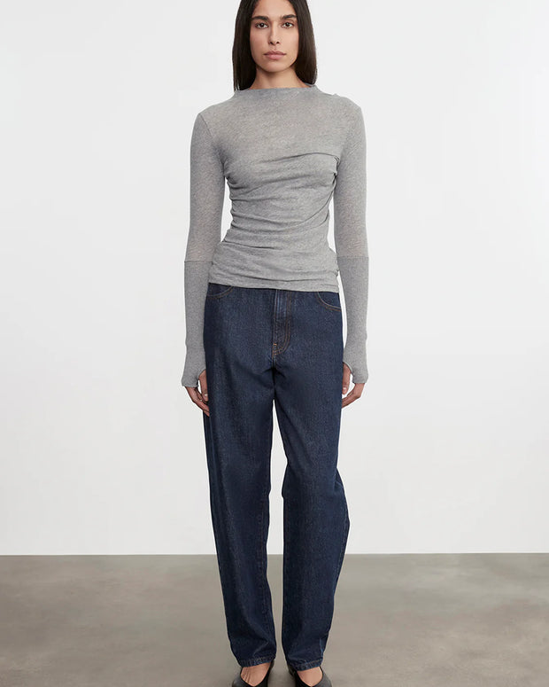 Cashmere Twist Top | Smoke