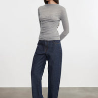 Cashmere Twist Top | Smoke