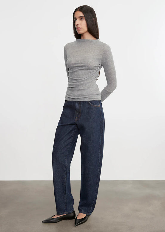 Cashmere Twist Top | Smoke