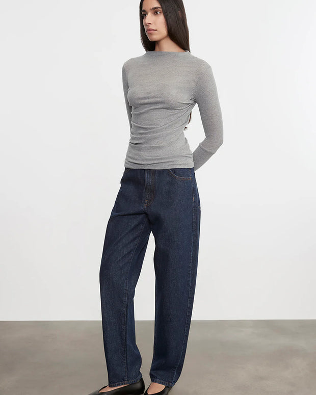Cashmere Twist Top | Smoke