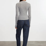 Cashmere Twist Top | Smoke