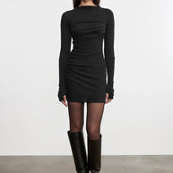 Cashmere Twist Dress | Black