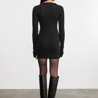 Cashmere Twist Dress | Black
