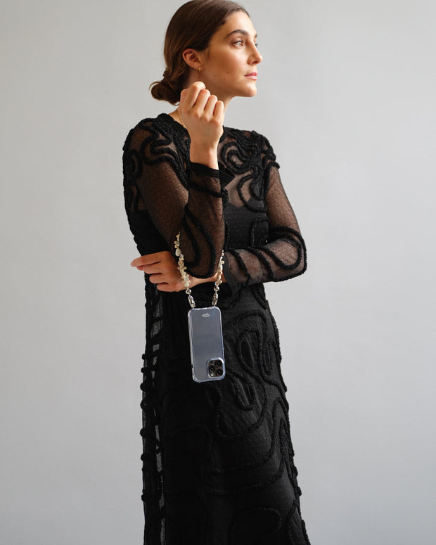 Ossa Crystal Paisley Wristlet Phone Cord 