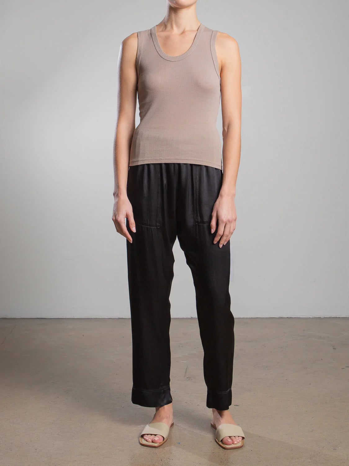 Calen Pant Vintage Satin | Black