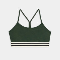 Splits59 Cali Active Rib Bra in Military Heather Green