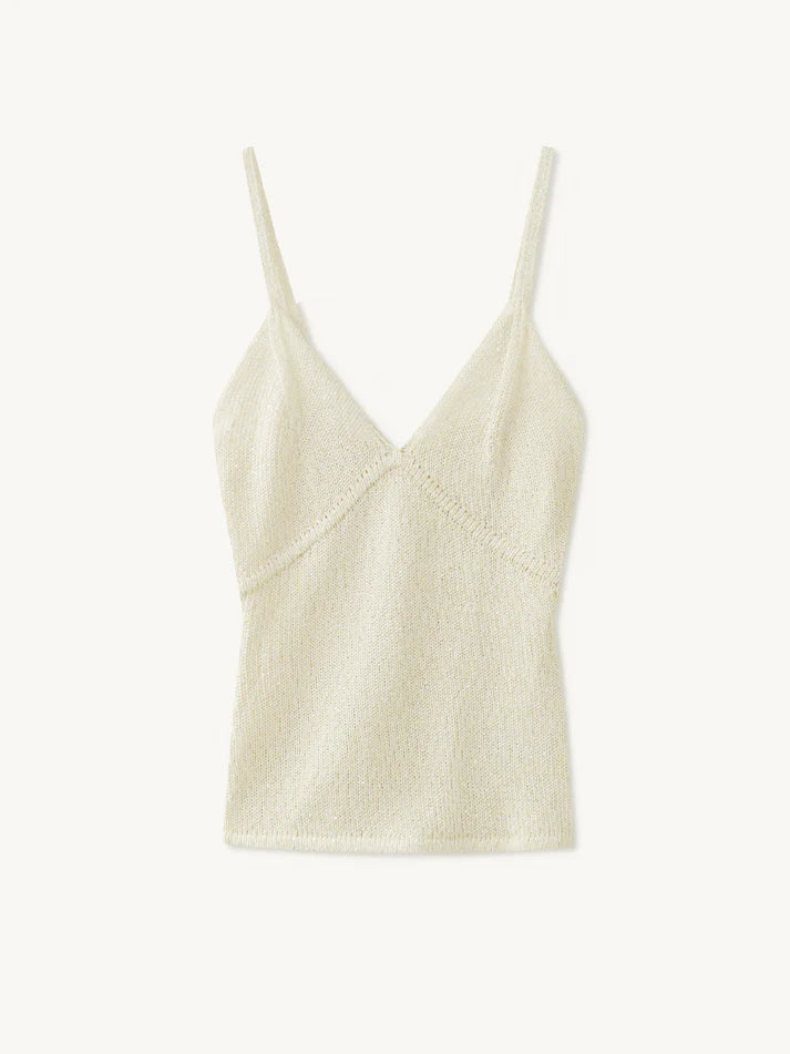 Carolina camisole asta resort - ivory sequin - sparkly tank top 