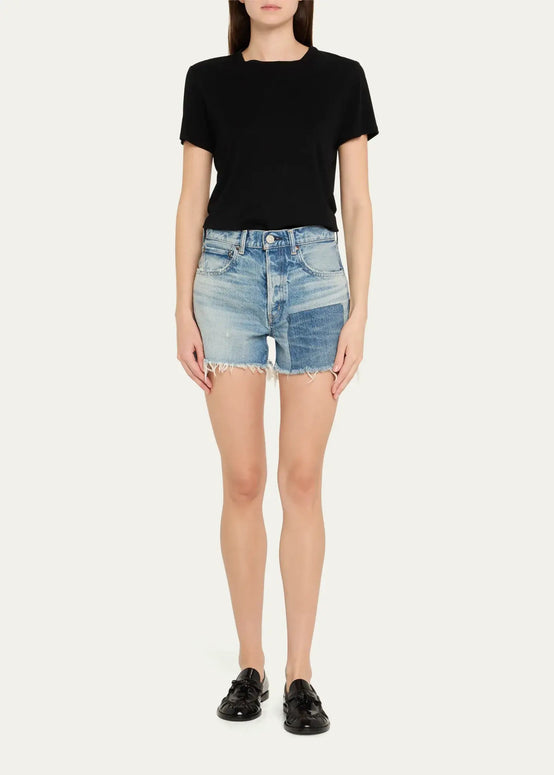 Moussy Vintage Cheswold Jean Shorts with Patch
