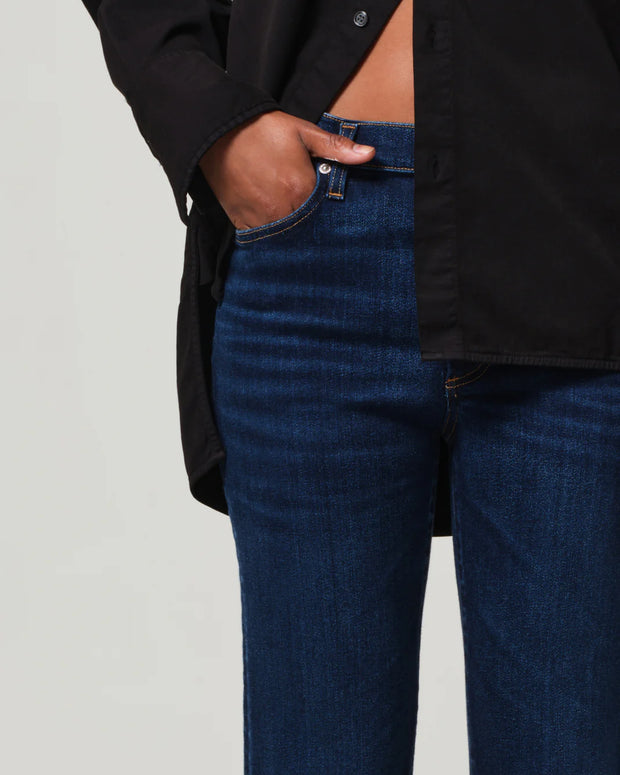citizens of humanity caia straight in lotus - staple skinny high rise straight jeans - dark indigo jeans high waisted straight 