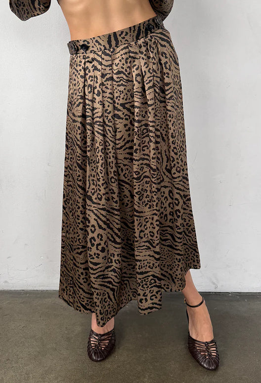 Ciao Lucia Colomba Animal Print Skirt Maxi Skirt