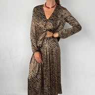 Ciao Lucia Colomba Animal Print Skirt Maxi Skirt