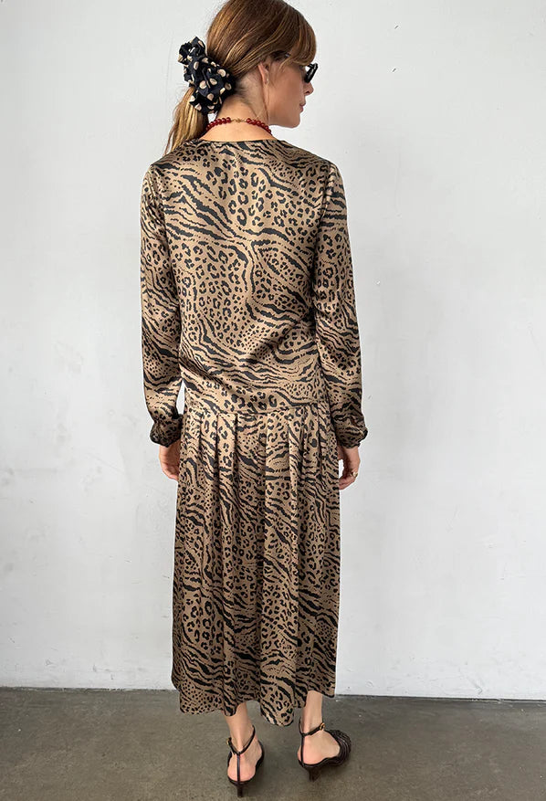 Ciao Lucia Colomba Animal Print Skirt Maxi Skirt