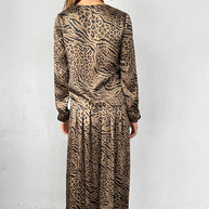 Ciao Lucia Colomba Animal Print Skirt Maxi Skirt