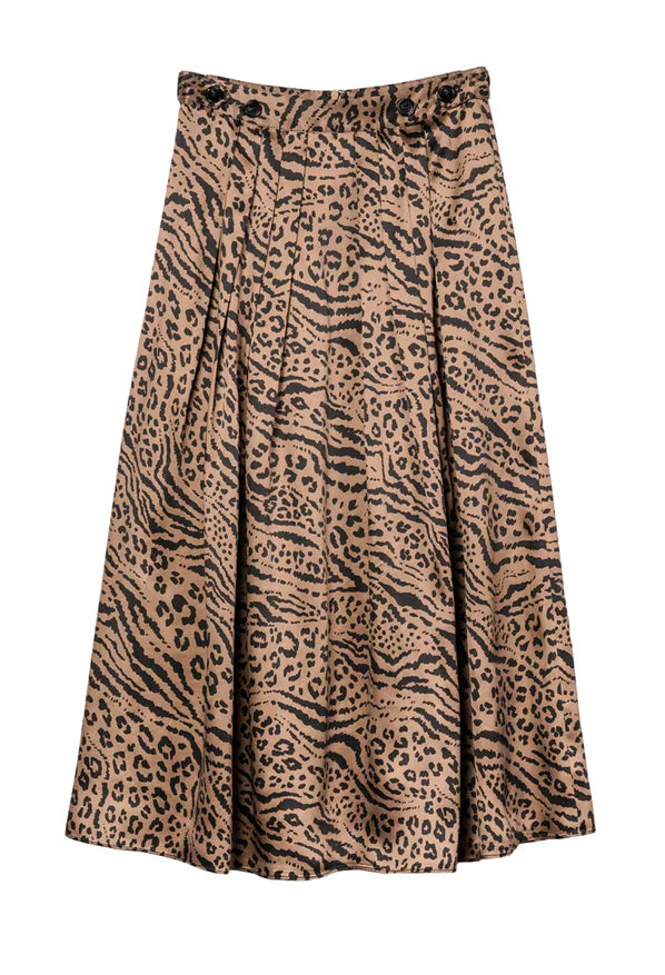 Ciao Lucia Colomba Animal Print Skirt Maxi Skirt
