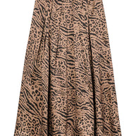 Ciao Lucia Colomba Animal Print Skirt Maxi Skirt