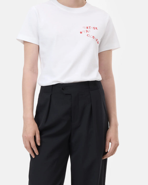 Better Stay Closed Tee | White