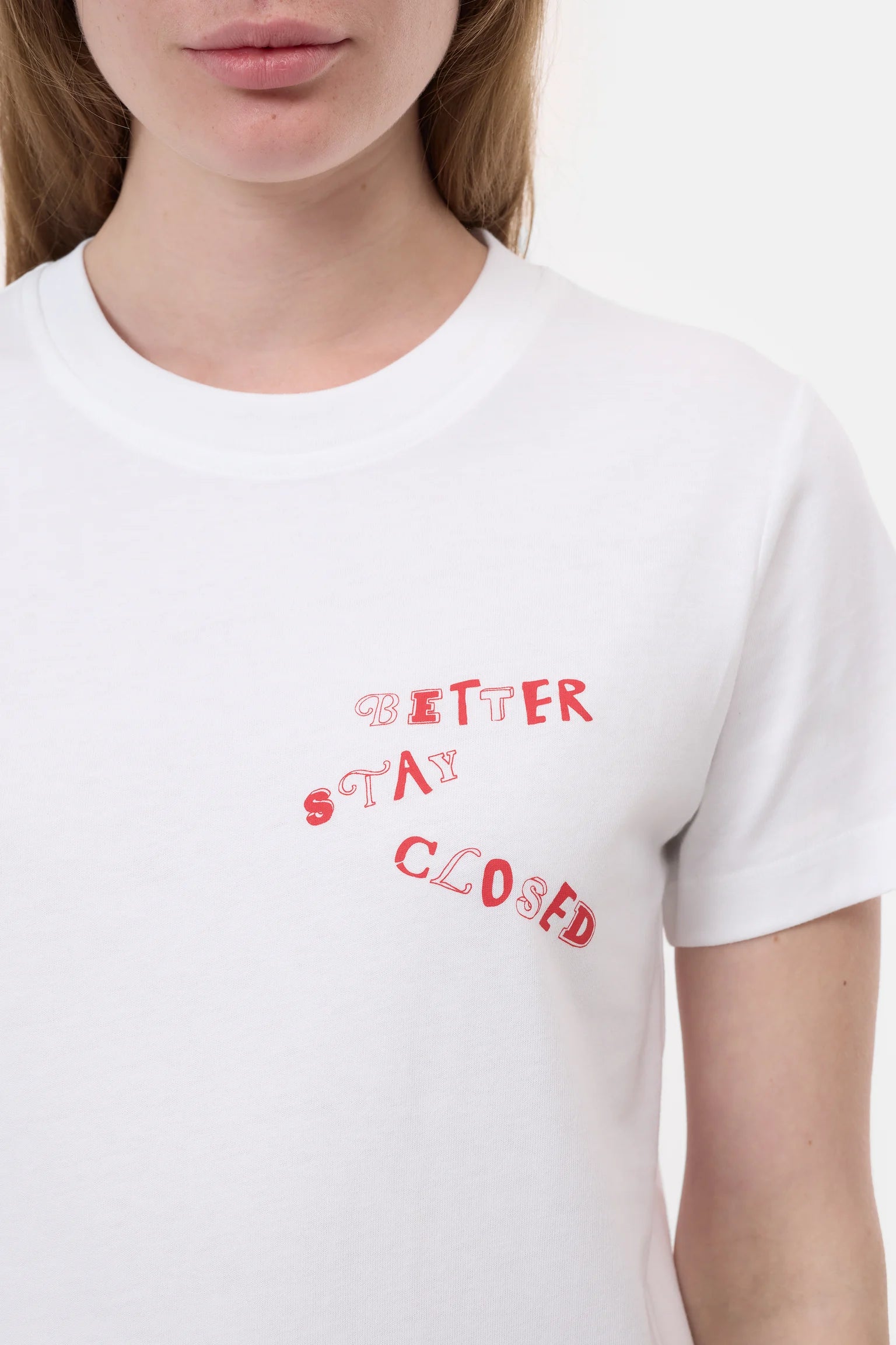 Better Stay Closed Tee | White