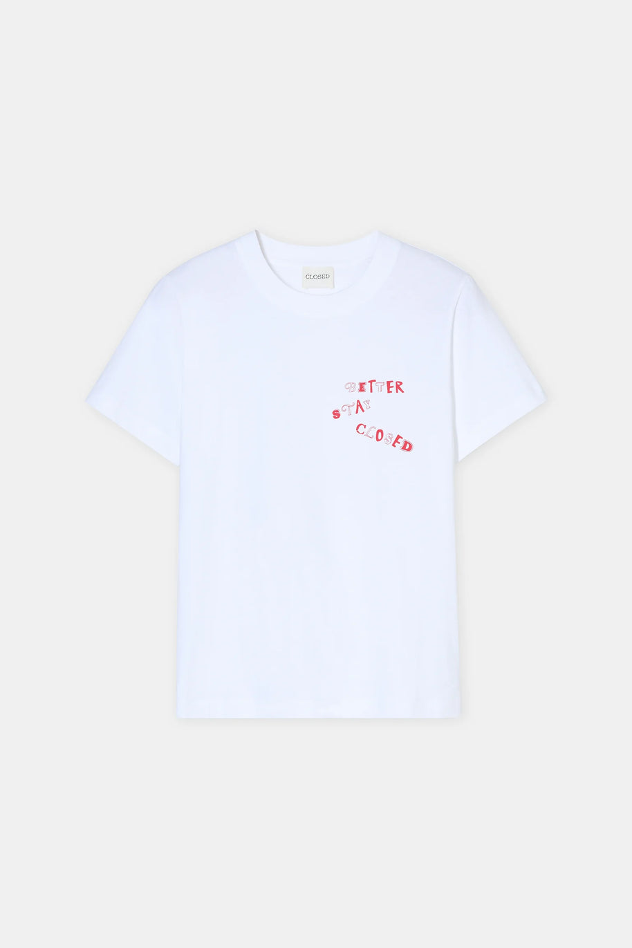 Better Stay Closed Tee | White