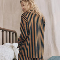 The Pajama Shirt in Club Stripe The Great 